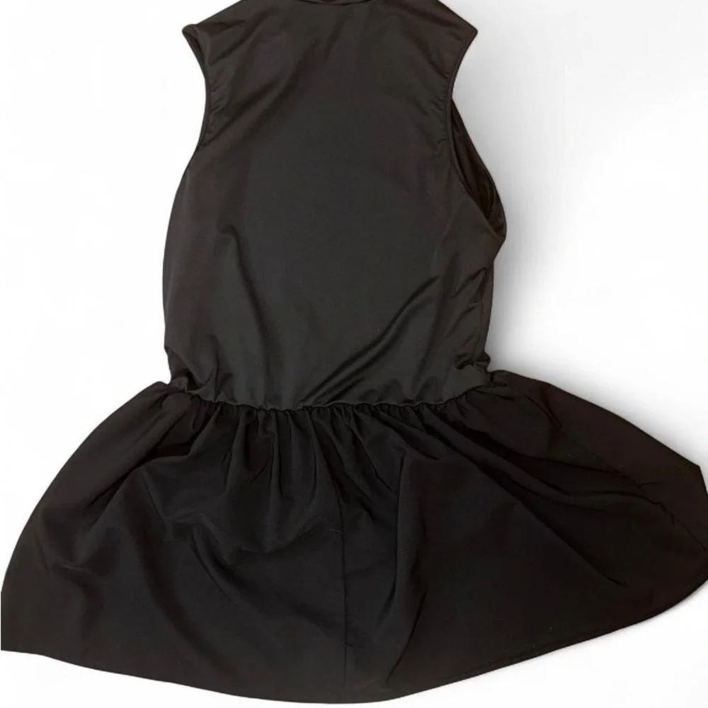 Sleeveless Black A-Line Dress - Picture 2 of 3